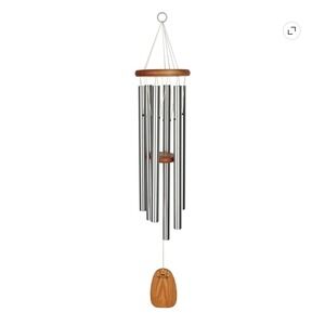 Woodstock Chimes Amazing Grace LARGE Wind Chime Silver, New In Box